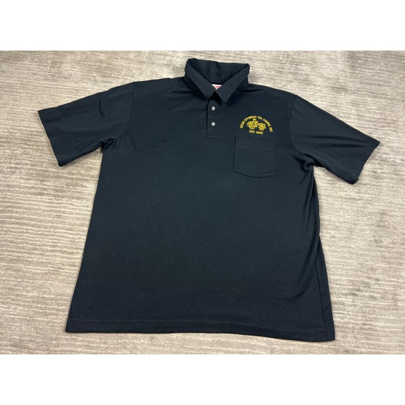 Hartwell Other - Hartwell Polo Shirt Mens XXL Black Ocean City-Wright Fire Dist Vintage Made USA